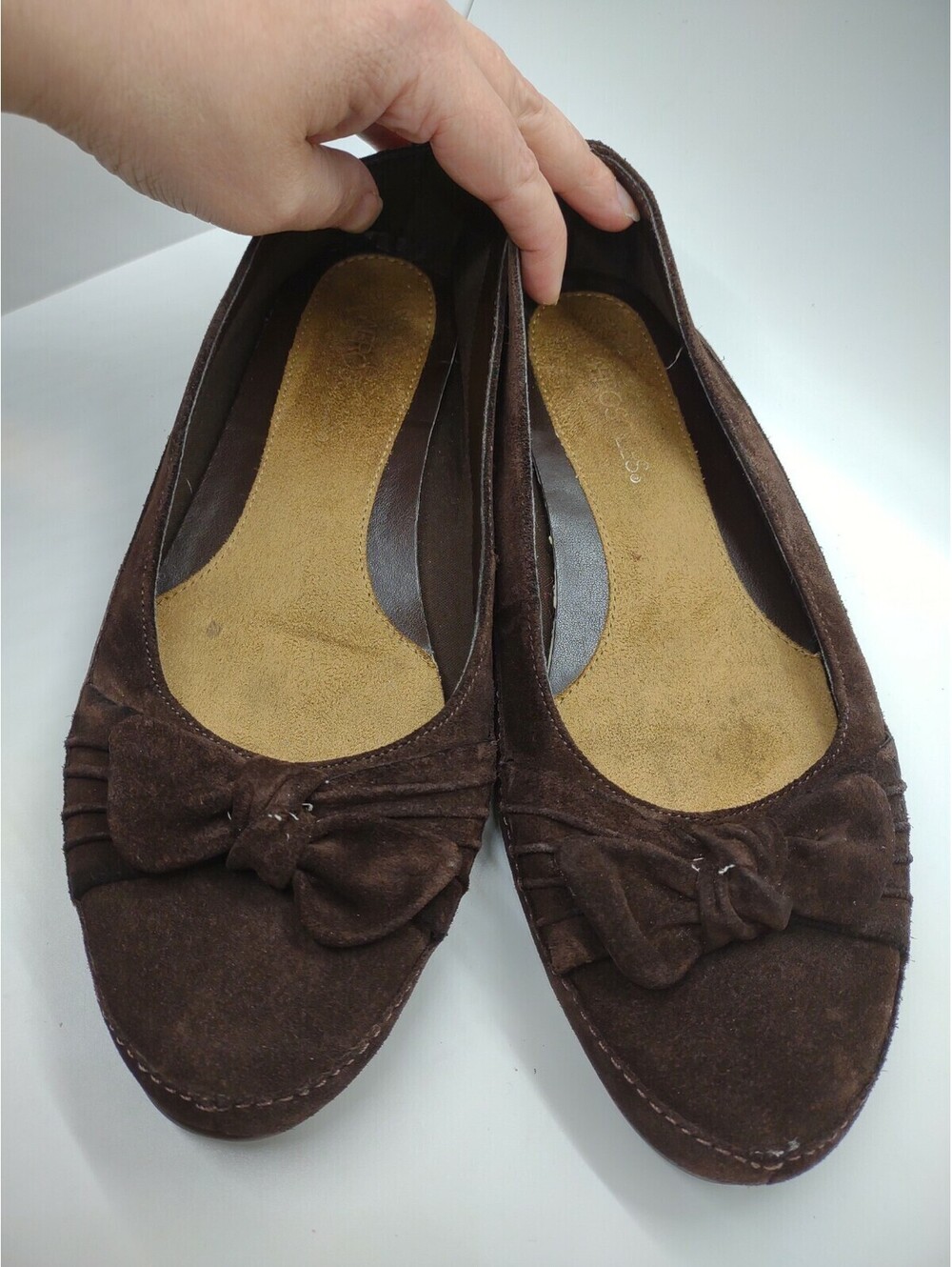 aerosoles Slip On Leather Loafers Women's Size 9 Brown 206